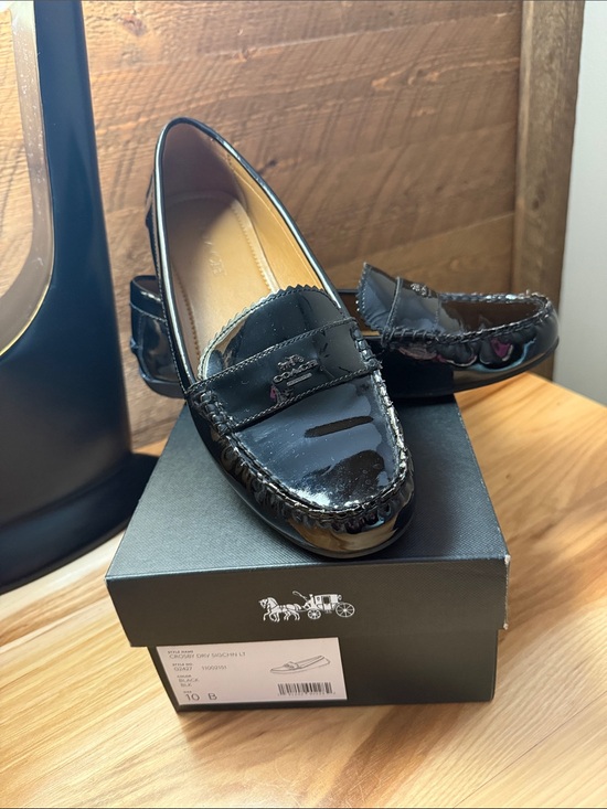 Coach Shoes - Coach Black Patent Leather Penny Loafers